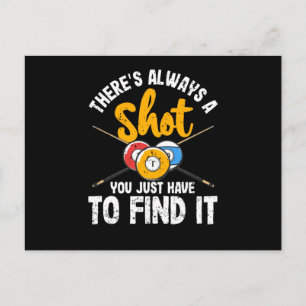 Es gibt immer eine Aufnahme von Funny Billiards Po Postkarte