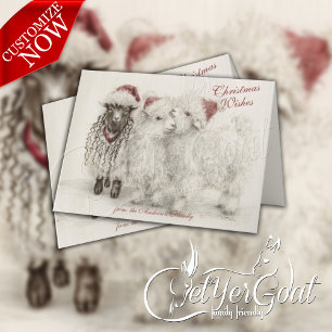 Es gibt immer einen - Angora-Weihnachtsziegen  Karte