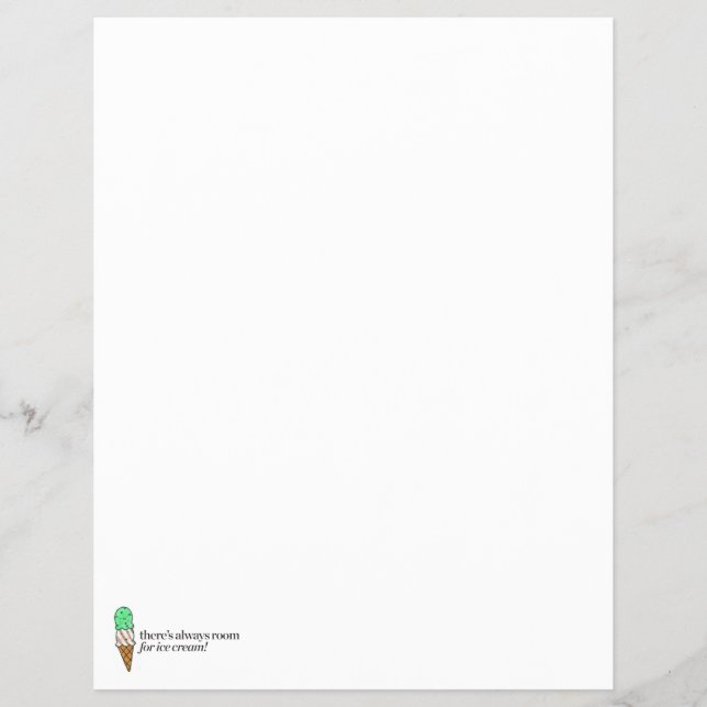 Es gibt immer Platz für Eiscreme Flyer (Vorne)