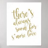 Es gibt immer Platz für mehr Liebe Gold 8x10 Sign