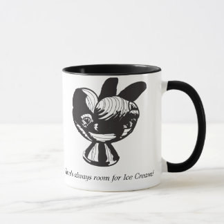 Es gibt immer Raum für Eiscreme! Beringte Tasse