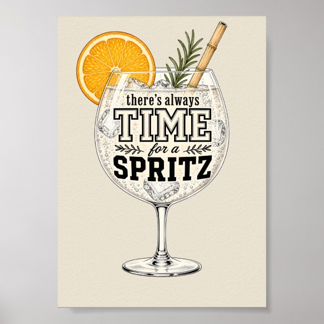 Es gibt immer Zeit für einen Spritz Poster (Vorne)