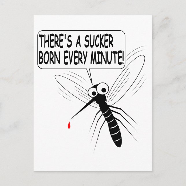 Es gibt jede Minute einen Saucker Geboren Postkarte (Vorderseite)