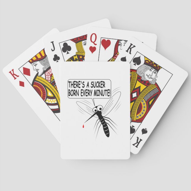 Es gibt jede Minute einen Saucker Geboren Spielkarten (Rückseite)