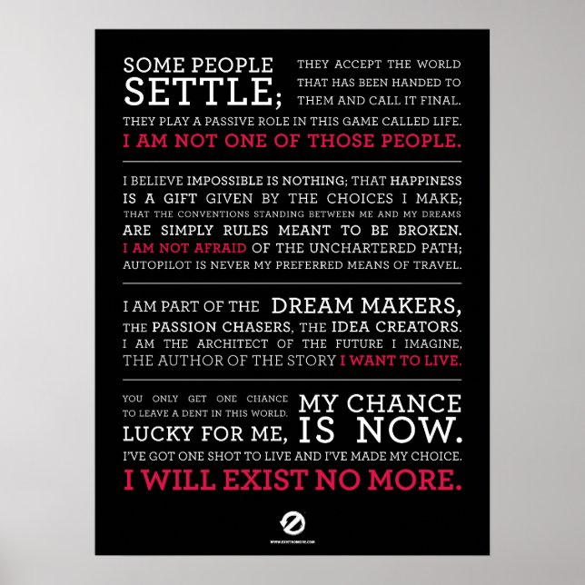 Es gibt kein Manifesto Poster mehr großer schwarze (Vorne)