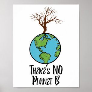 Es gibt kein Planet-B-T-Shirt, Erdtag, Umwelt Poster