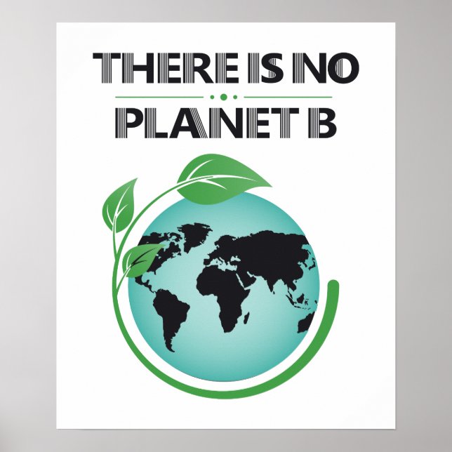 Es gibt kein Planet-B-Umweltbewusstsein Poster (Vorne)