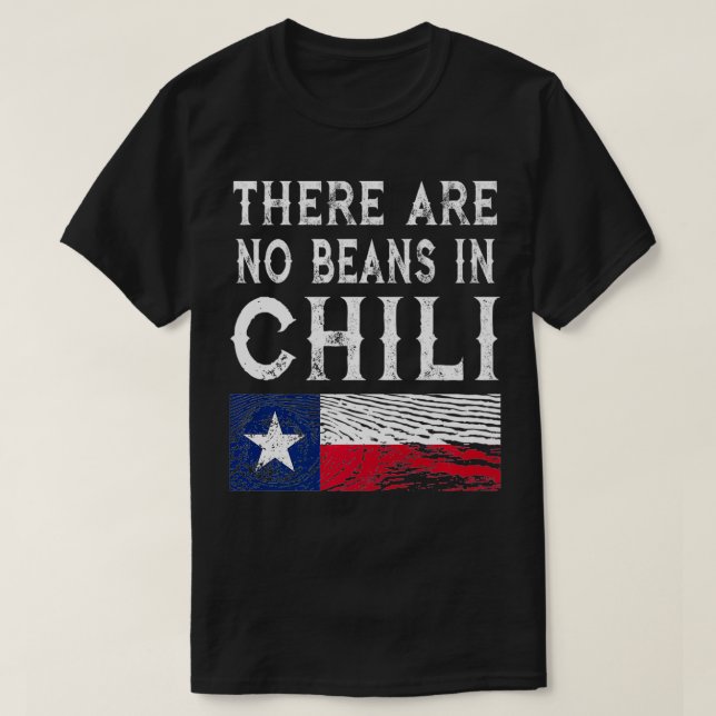 Es gibt keine Bohnen in Chili Tees Flag Premium (Design vorne)