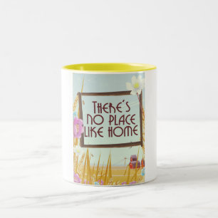 Es gibt keinen Ort wie daheim. Zweifarbige Tasse