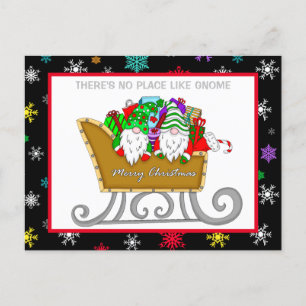 Es gibt keinen Ort wie Gnome, Weihnachtskarte Postkarte