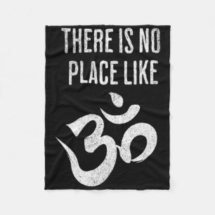 Es gibt keinen Ort wie Om Sanskrit Yoga Meditation Fleecedecke