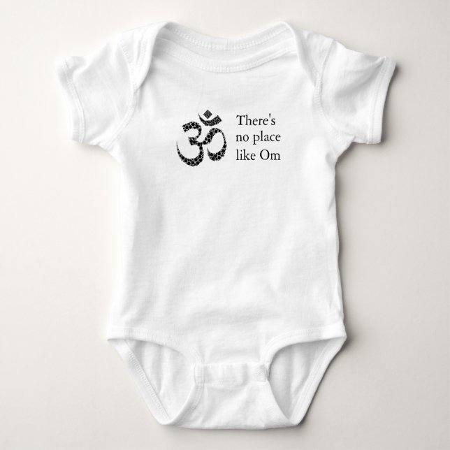 "Es gibt keinen Ort wie Om" Yoga Baby Baby Strampler (Vorderseite)