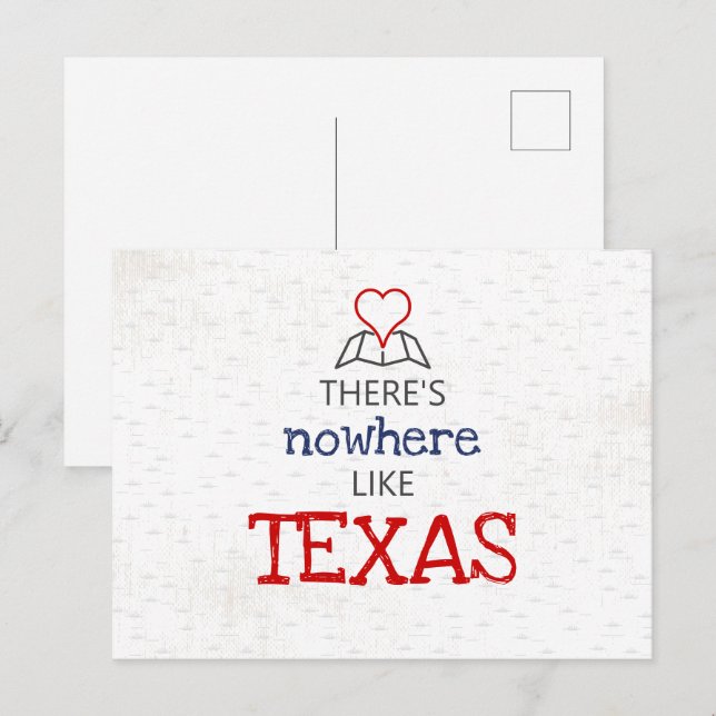 Es gibt keinen Ort wie Texas Postkarte (Vorne/Hinten)