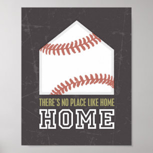 ES GIBT KEINEN ORT WIE ZUHAUSE Baseball Print Poster