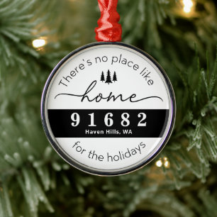 Es gibt keinen Ort wie Zuhause für die Ferien Ornament Aus Metall