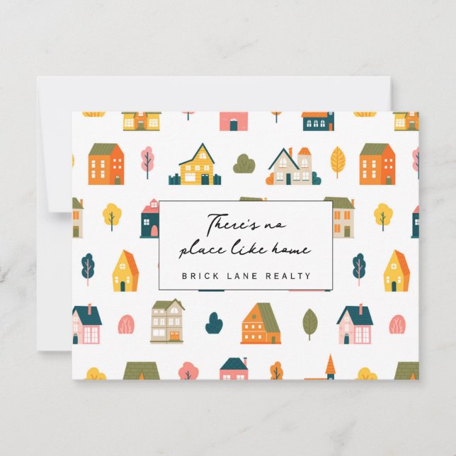 Es gibt keinen Ort wie Zuhause Realty Dankeskarte (Vorderseite)