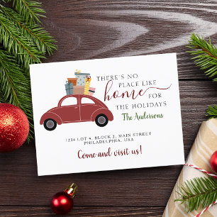 Es gibt keinen Ort wie Zuhause Red Car Geschenke b Ankündigungspostkarte