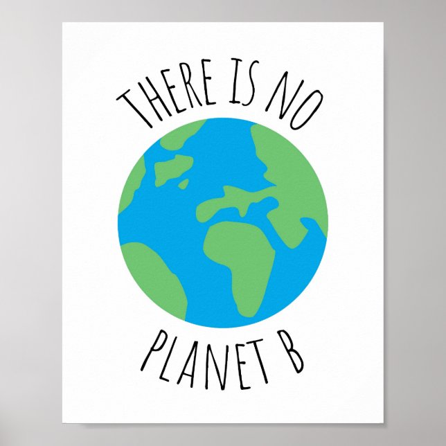 es gibt keinen Planeten b, denke ökologisch, Plane Poster (Vorne)