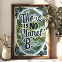Es gibt keinen Planeten-B-Umweltwall-Art