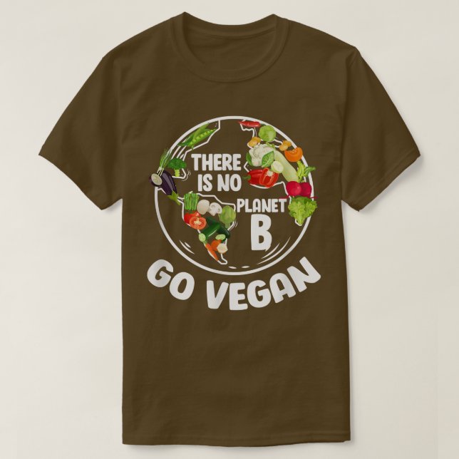 Es gibt keinen Planeten B Veganes Gemüse T-Shirt (Design vorne)