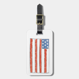 Es gibt keinen Platz wie Flagge des Zuhause-  der Gepäckanhänger