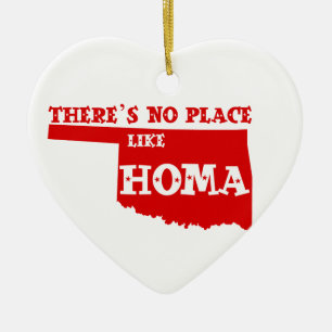 Es gibt keinen Platz wie Homa Oklahoma Keramik Ornament