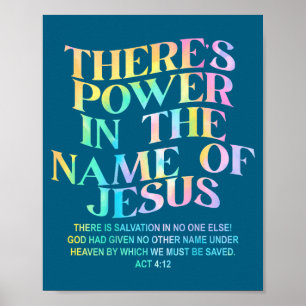Es gibt Kraft im Namen Jesus Christlicher Glaube D Poster