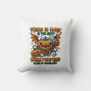 Es gibt Magie Halloween Monster Kürbisse Fledermau Kissen