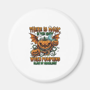 Es gibt Magie Halloween Monster Kürbisse Fledermau Magnet