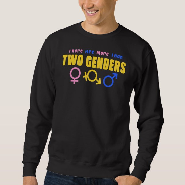 Es gibt mehr als zwei Gender LGBT T-Shirt Sweatshirt (Vorderseite)