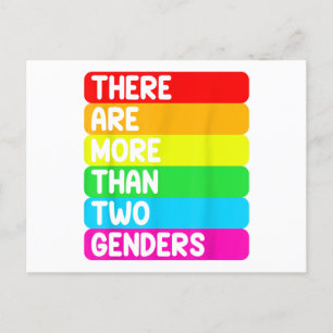 Es gibt mehr als zwei Geschlechter der LGBTQ-Regen Feiertagspostkarte