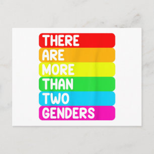 Es gibt mehr als zwei Geschlechter der LGBTQ-Regen Postkarte