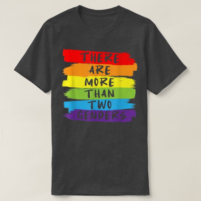 Es gibt mehr als zwei Geschlechter LGBTQ  T-Shirt (Design vorne)