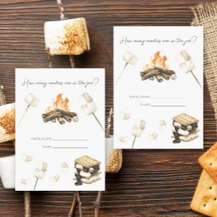 Es gibt mehr Bonfire Babydusche Wie viele Bonbons Begleitkarte