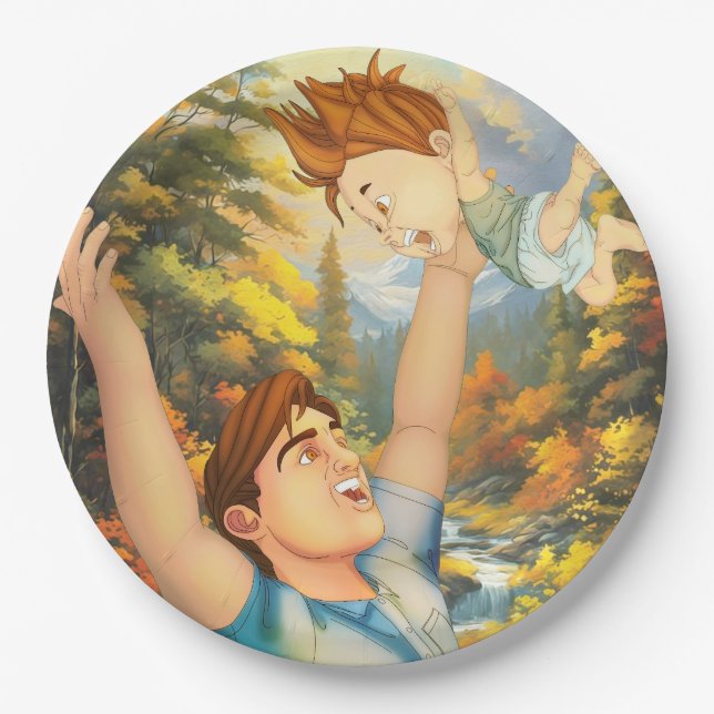 ES GIBT NICHTS WIE EINE GUTE TUSSLE MIT VATER PAPPTELLER (Vorderseite)