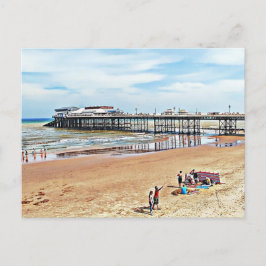 Es gibt Platten eines Piers in Cromer Rückseite Postkarte