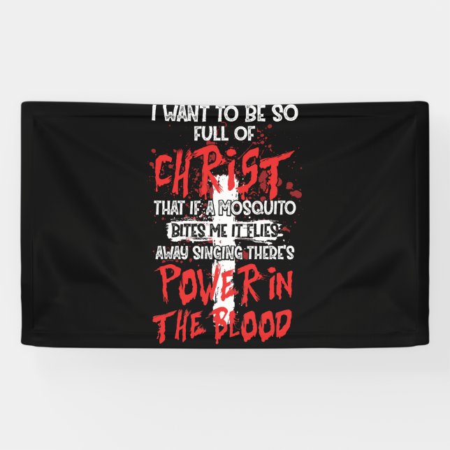 Es gibt Power im Blut Religious Christlich Banner (Horizontal)