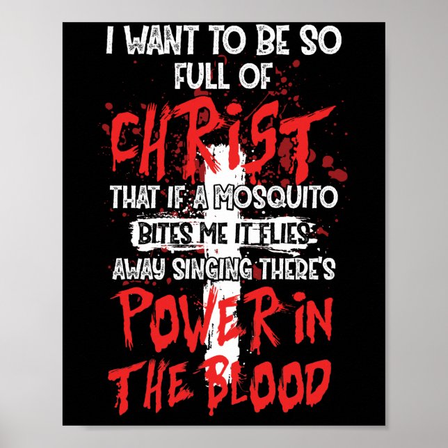 Es gibt Power im Blut Religious Christlich Poster (Vorne)