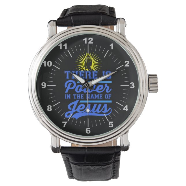 Es gibt Power im Namen Jesu Armbanduhr (Vorderseite)