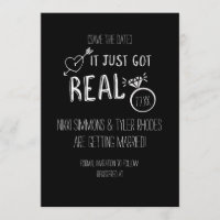 ES GOT NUR EINE REAL Save the Date Verlobung-Karte