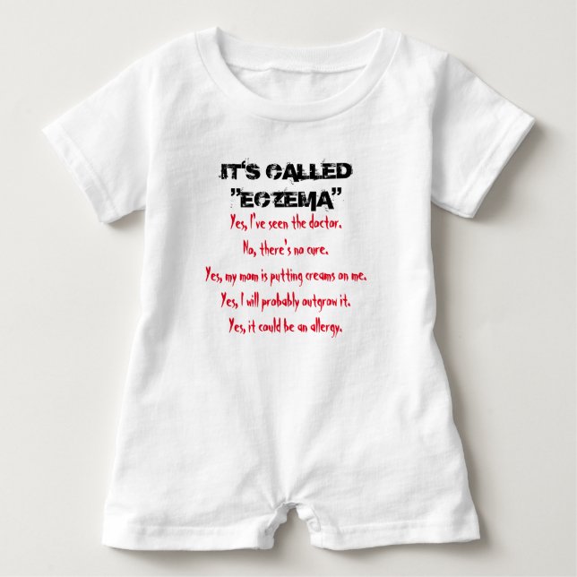 Es hat Eczema angerufen Baby Strampler (Vorderseite)