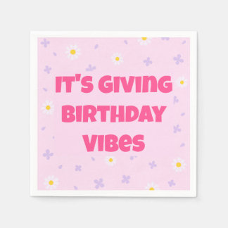 Es hat Geburtstags-Stimmung, Rosa & Lavendel Serviette