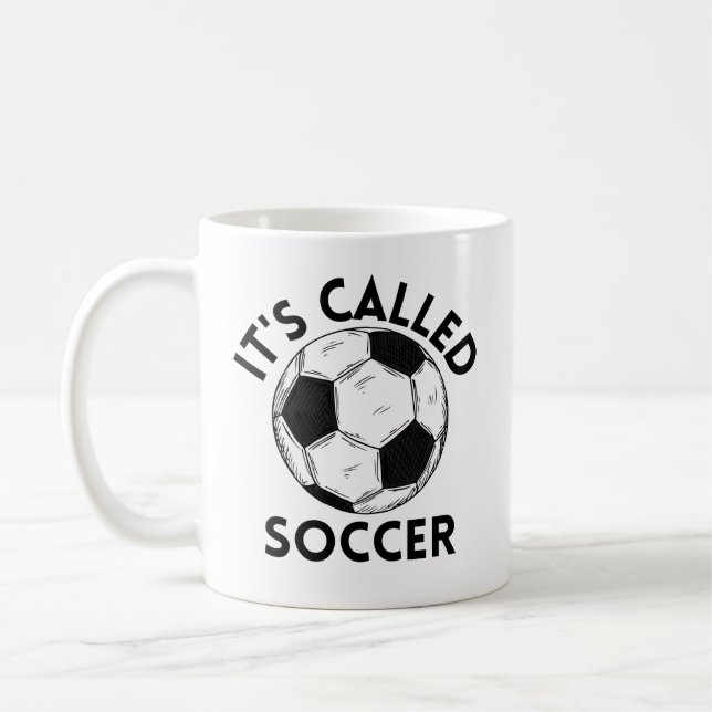 Es heißt Fußball Kaffeetasse (Links)