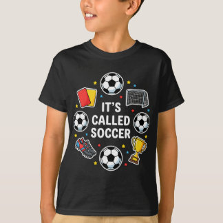 Es heißt Fußball Lustiger Aufkleber Stil Footll De T-Shirt
