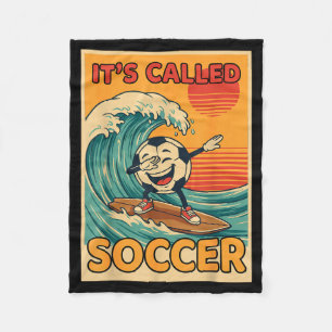 Es heißt Fußball Lustiger Retro-Ball Sport Fan Män Fleecedecke