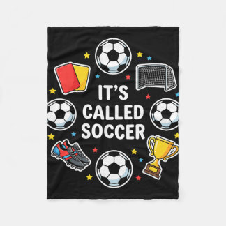 Es heißt Fußball Lustiger Sticker-Stil Footll Dete Fleecedecke