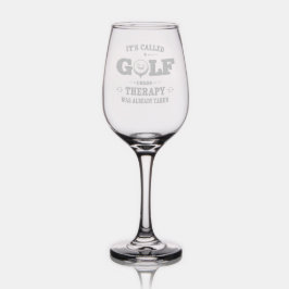 Es heißt "Golf Custom Drinking Funny Gift Etched". Weinglas
