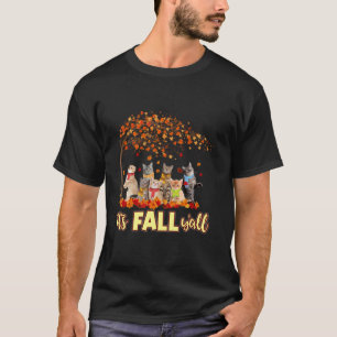 Es Herbst Y alle Katze Funny Cat Herbst Leaves Kit T-Shirt