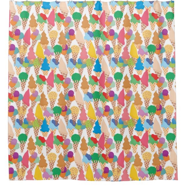 Es hisst creams duschvorhang (Vorderseite)