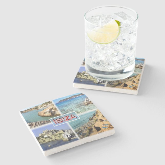 ES Ibiza ^ Cala Tarida - Ses Salinas - Altstadt Steinuntersetzer (Seitenansicht)